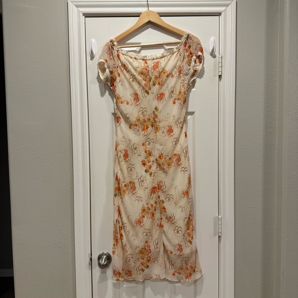 VTG La belle Dress Women’s S Milkmaid Floral Lace Fairy Coquette Cottagecore Y2K - Picture 3 of 10
